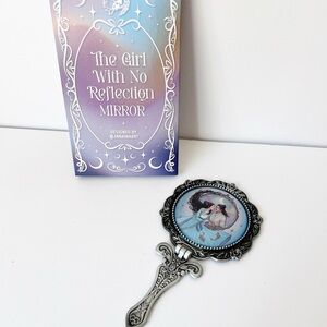 Fairyloot The Girl With No Reflection Hand Mirror Silver Ornate Folding‎ Vanity